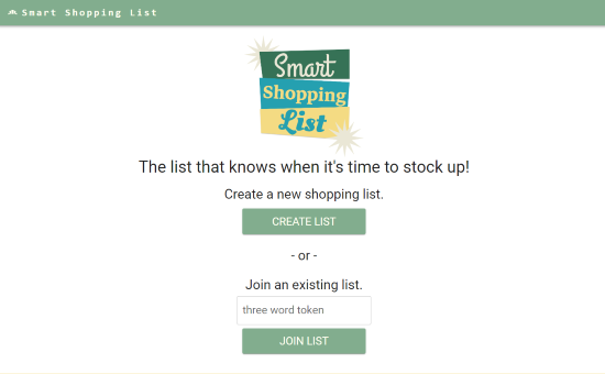 smart shopping list app